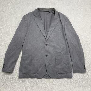 Uniqlo Blazer Mens XL Light Gray Unstructured Sport Coat Jacket Stretch Miracle
